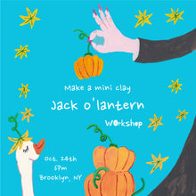 Load image into Gallery viewer, Make a Clay Jack O'lantern Workshop