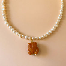 Load image into Gallery viewer, Roasted Bird Pearl Necklace
